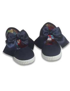 Canvas bow shoes