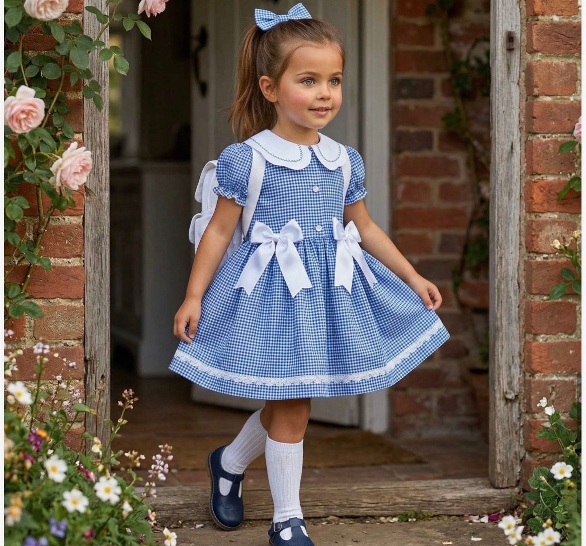 RB gingham big collar