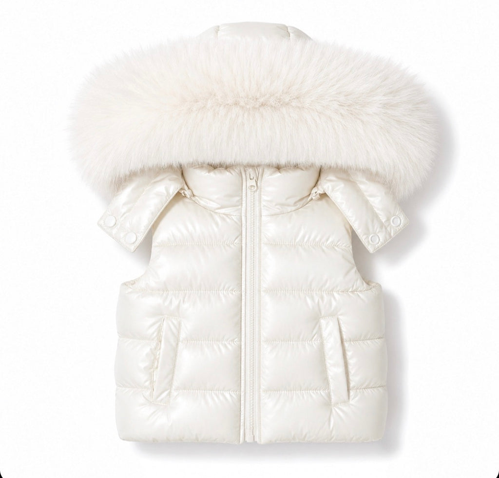 Faux fur padded gillet