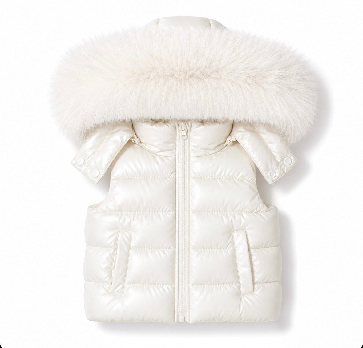 Faux fur padded gillet