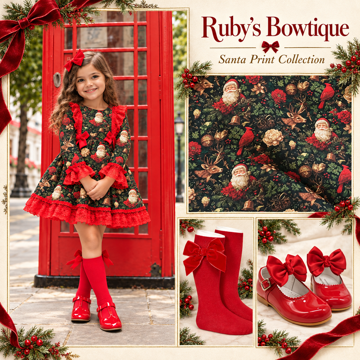 RB Christmas red lace