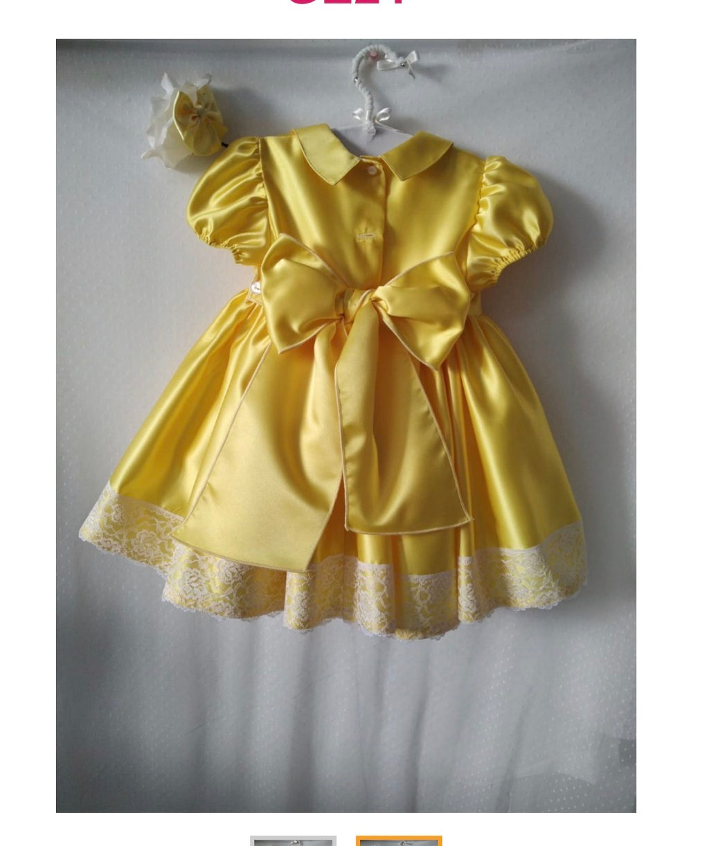 RB yellow satin dress