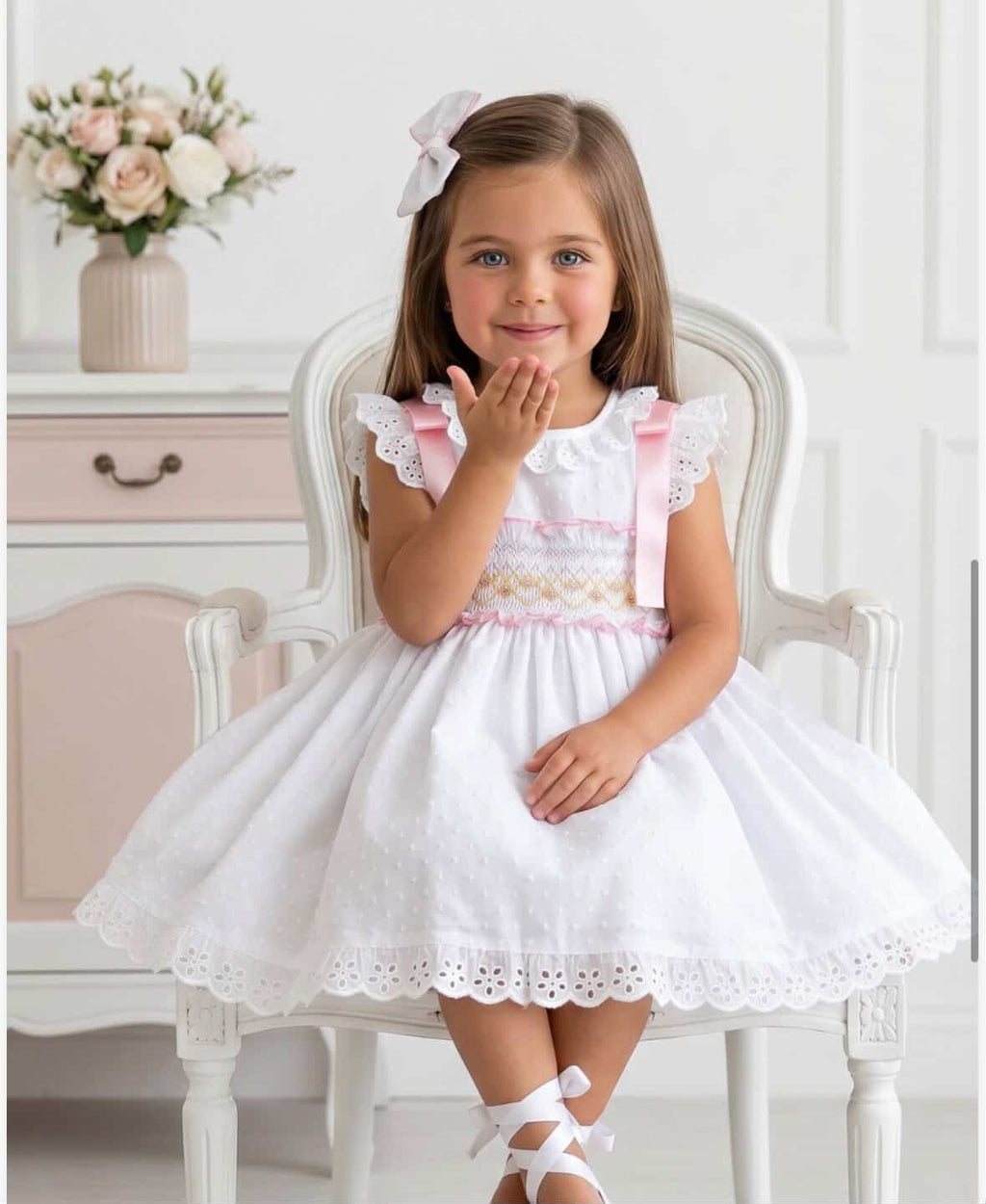 Sonata white smocked