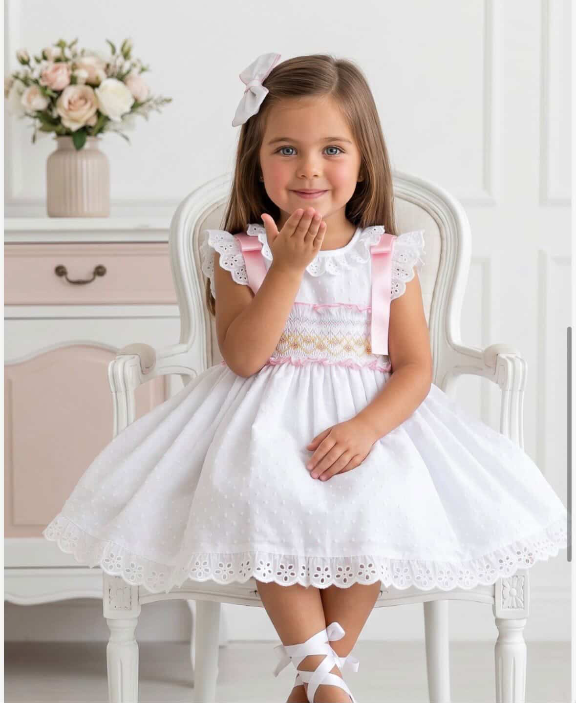 Sonata white smocked