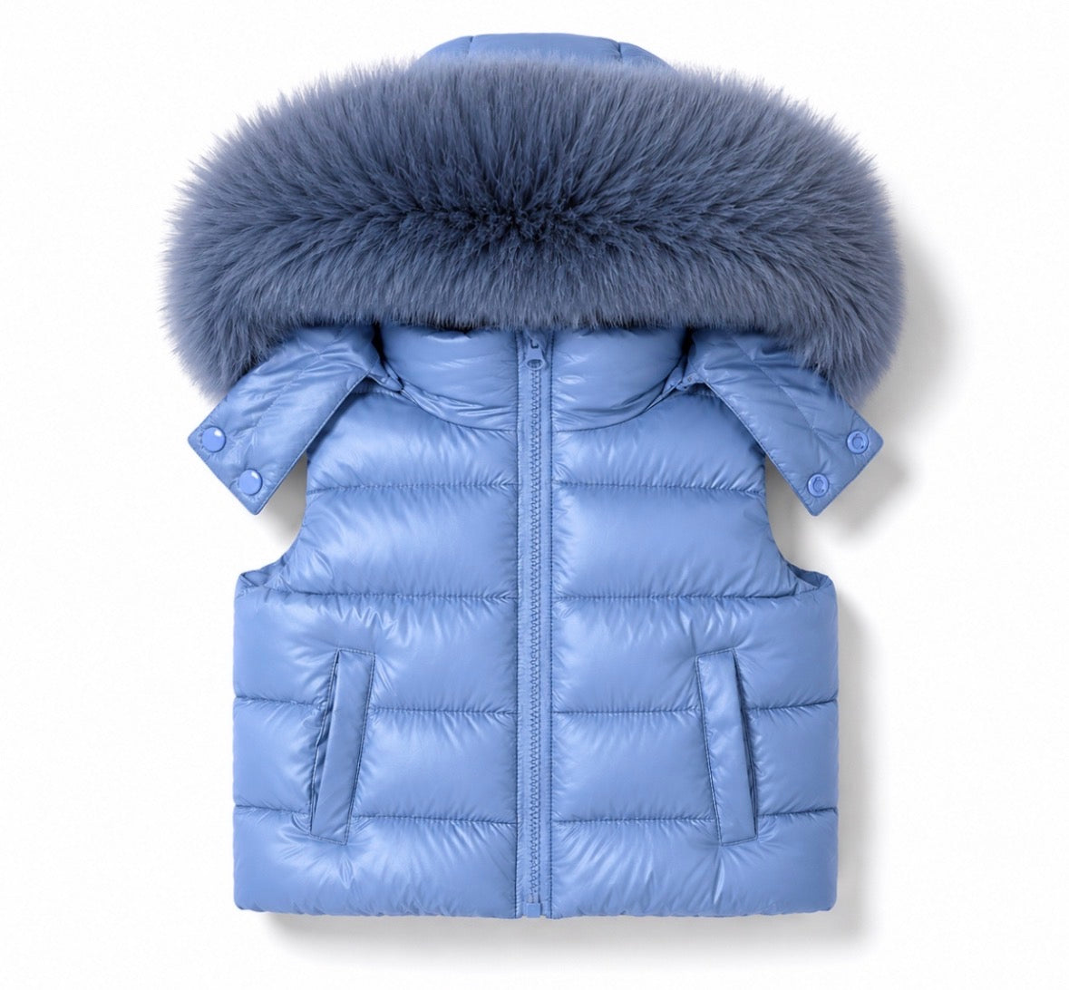 Faux fur padded gillet
