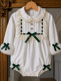 RB winter wonderland romper bottle green