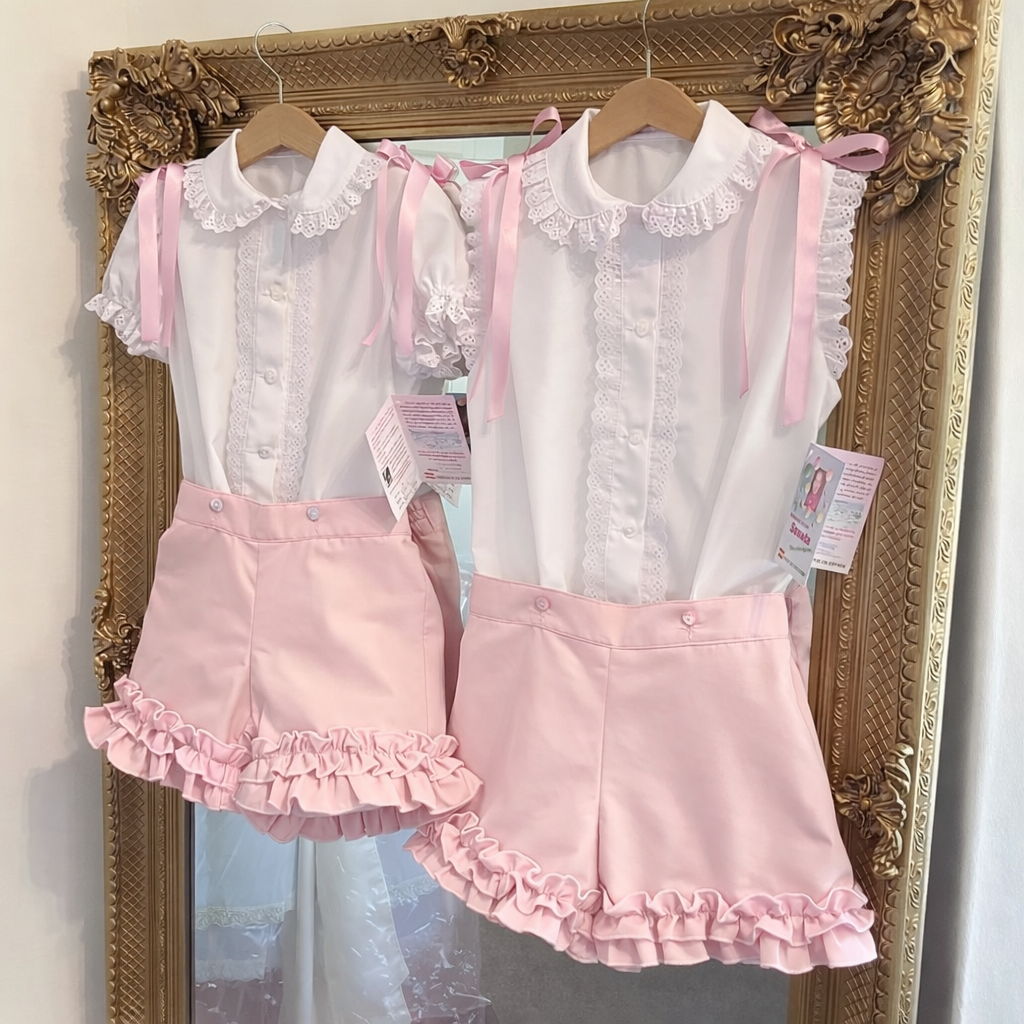 RB short ruffle set baby pink