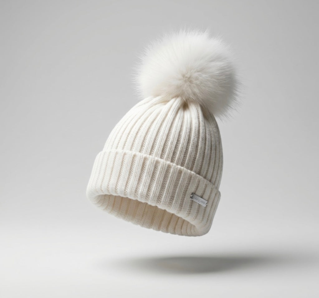 Pangasa real fur ribbed hat
