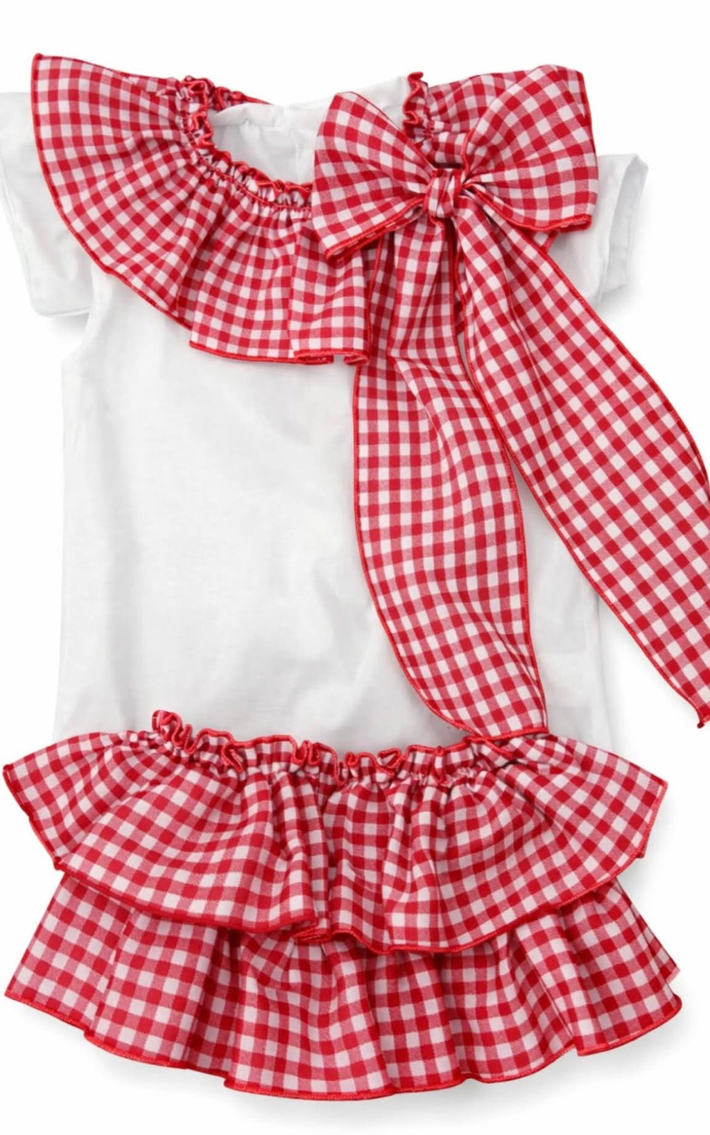 Ela red gingham set