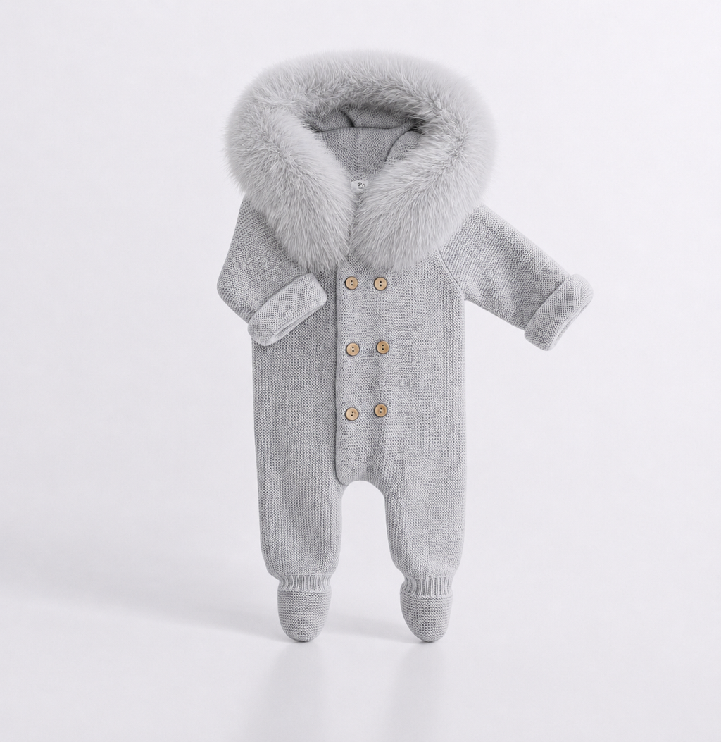 Pangasa baby snow suit faux fur