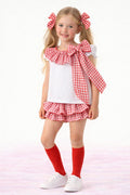 Ela red gingham set