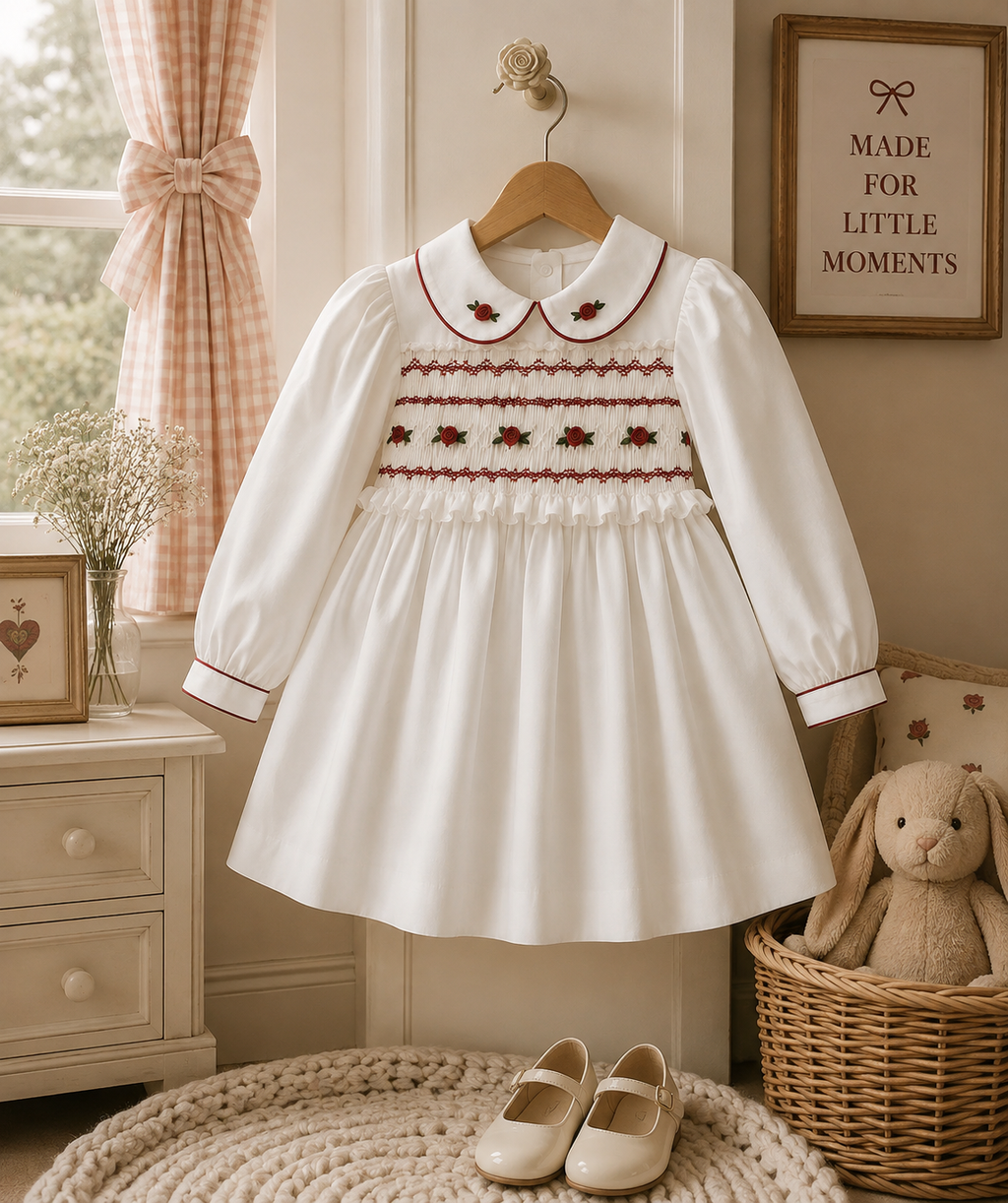 RB smocked velvet Christmas dress