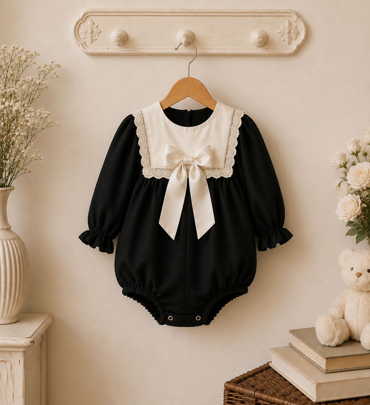 RB Darcie black and cream romper