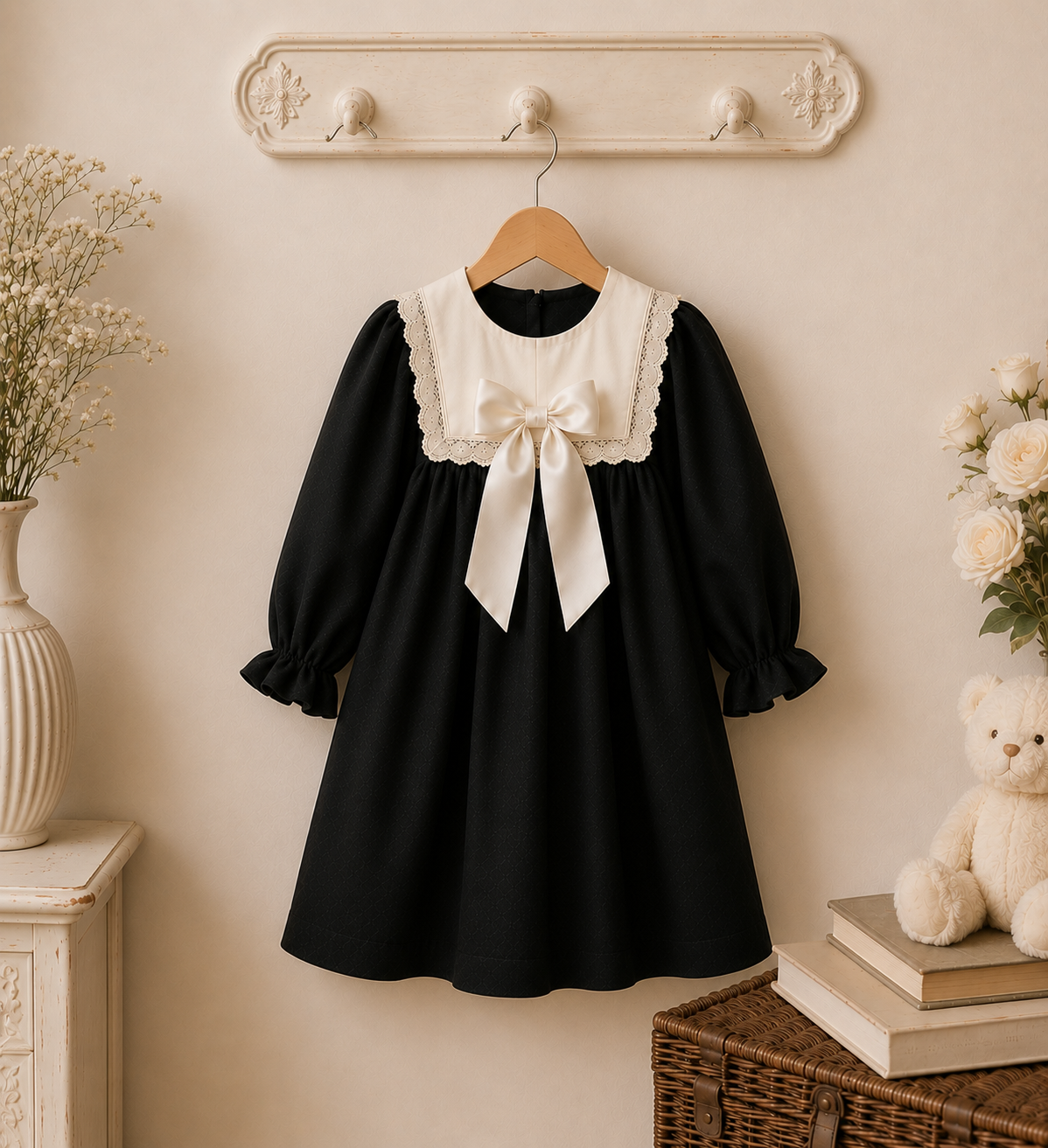 RB Darcie black and cream dress