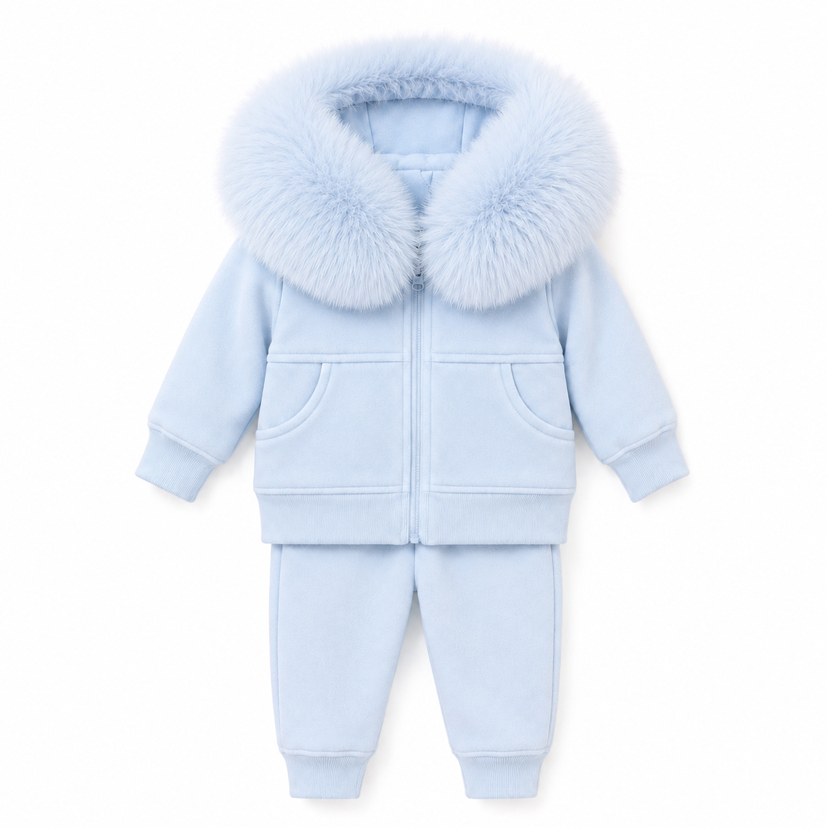 Faux fur tracksuit unisex
