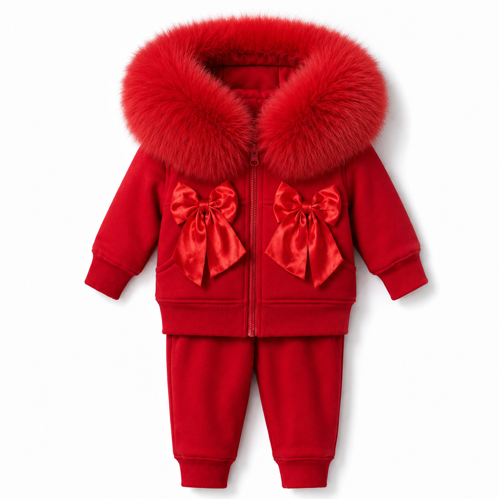 Faux fur tracksuit