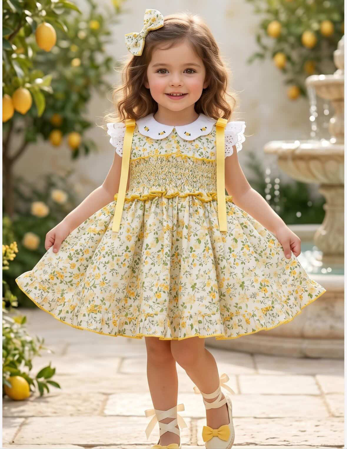Sonata yellow floral smock
