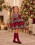 RB Christmas burgundy puffball