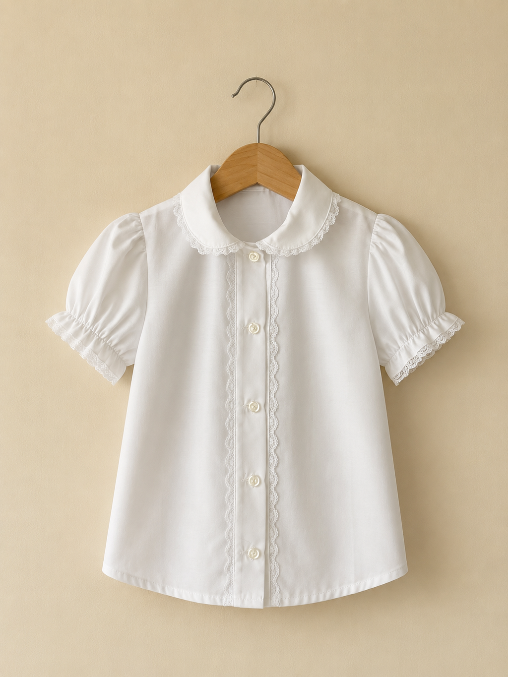 RB school blouse white little lace