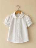 RB school blouse white little lace