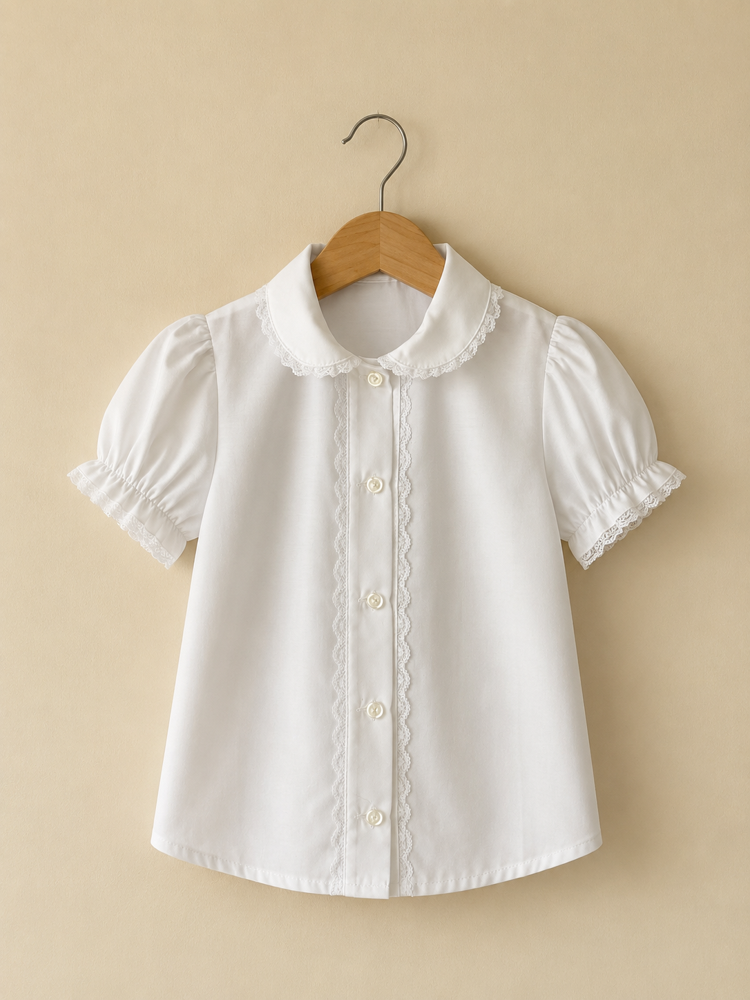 RB school blouse white little lace