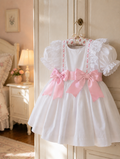 RB White dress baby pink